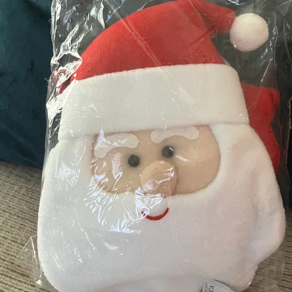 Ashland Santa Face Wreath Decor in Red and White